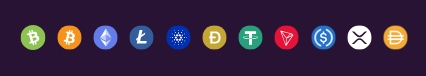 Liste des cryptomonnaies acceptées